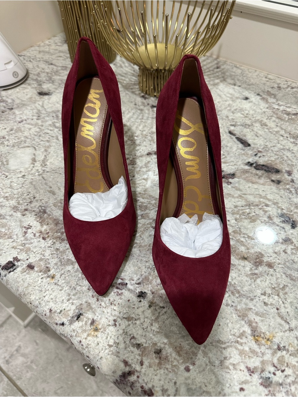 NWT;Sam Edelman Hazel Pointed Toe Pump
Size 7 M
Burgundy Suede
Perfect condition
